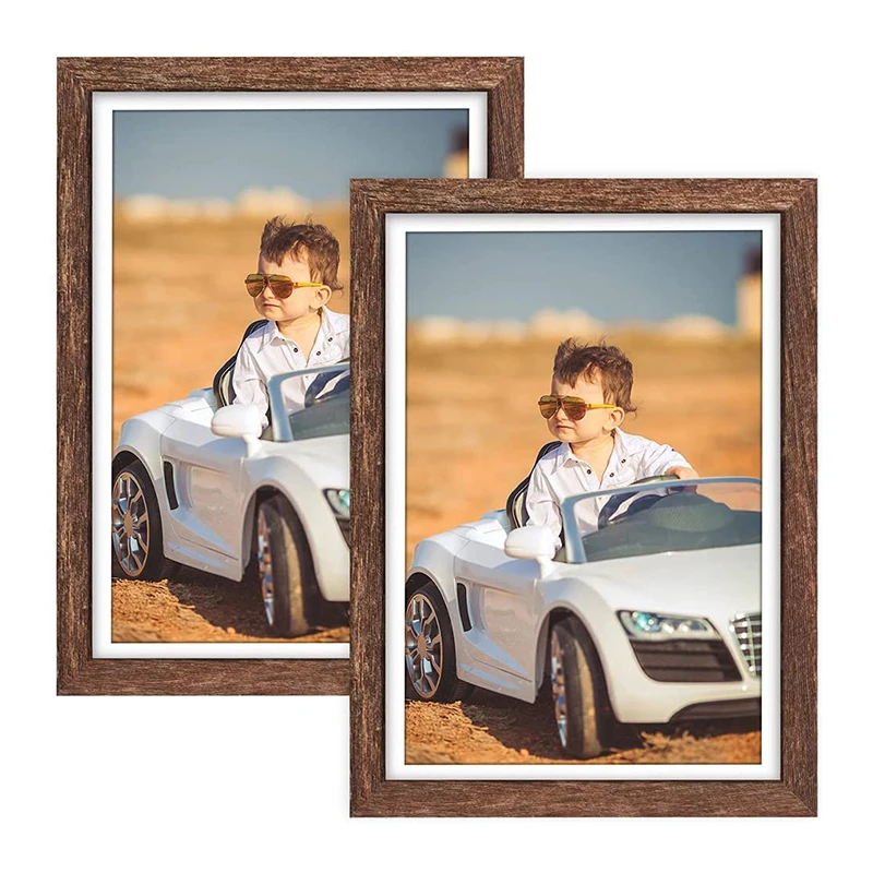 Оптовая продажа, декоративная акриловая деревянная рамка для фотографий из черного массива дуба А4 5 х7