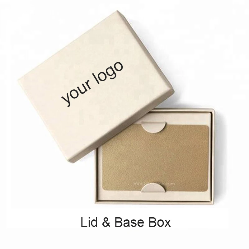 Business Card Credit Card Gift Card Packaging Lid and Base Rigid Paper Box with Sponge EVA Insert OMT Customize Logo Luxury Yiwu