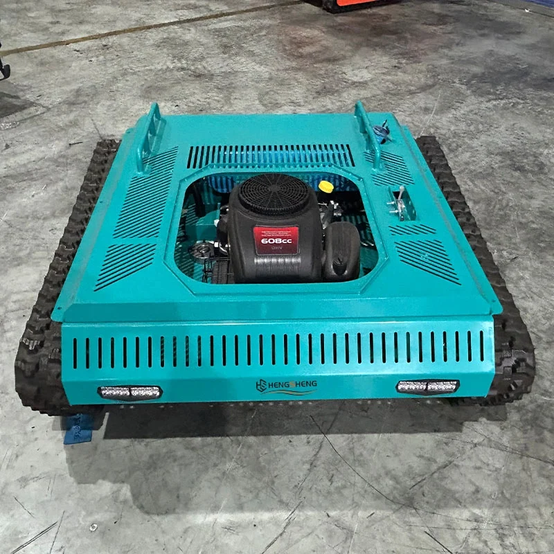 CE/EU/EPA Remote-controlled Tracked Lawn Mower Cutting Width 1000mm Longxin Engine One-key Start 6 Acres Per Hour Robotic Mower