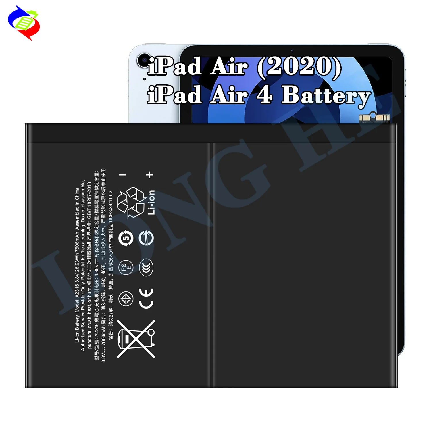 Wholesale Replacement Battery for iPad Air 4 A2324 A2072 A2325