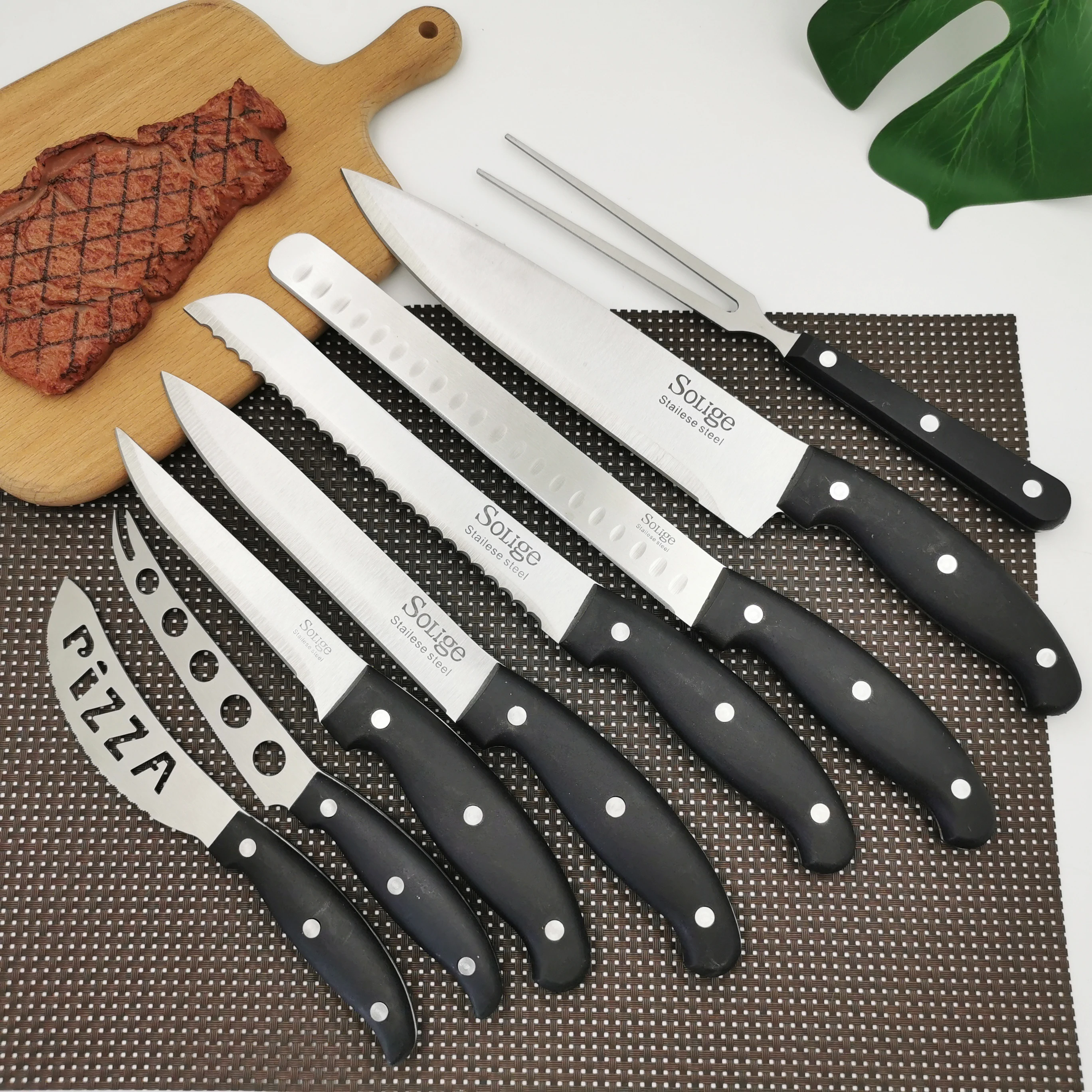 Dropship Professional 6 Pieces Knife Set With Block - Premium German Steel  Chef Knife Set With Hollow Handle to Sell Online at a Lower Price