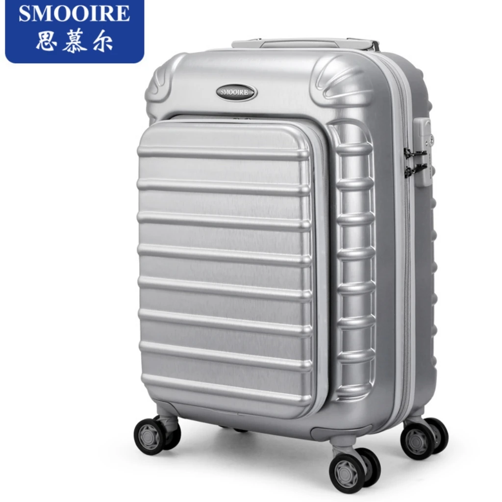 Best Lightweight Durable Carry On Suitcase Cabin Luggage With Hardside Front Pocket For Laptop