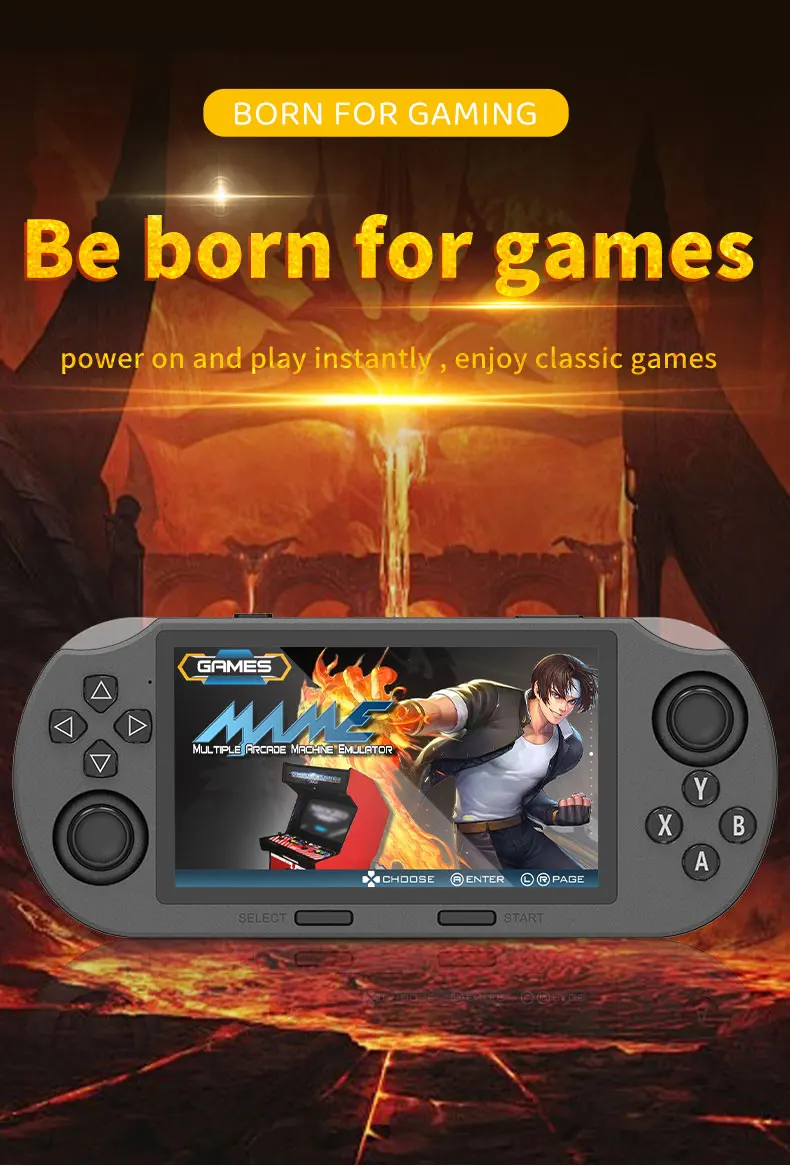 4.5 Inch IPS Screen Handheld Game Console with 20000 Games Retro Game Console Handheld for Kids