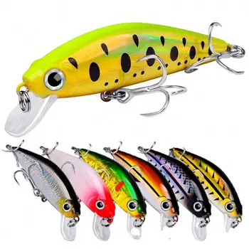 Cherry Topwater MinNOW Bait 11G/3G Small Fat Plastic Crank Fishing Lure for Blackfish Fishing Tackle Supplies – Minnow – view 2