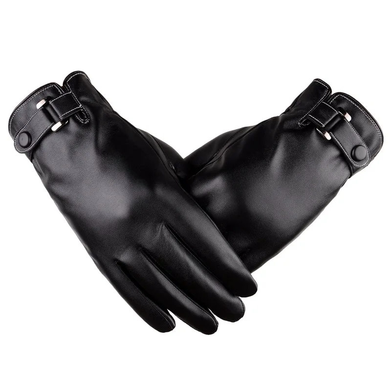 Guantes de invierno para hombre Guantes de cuero con pantalla táct Guantes de invierno para hombre Guantes de cuero con pantalla táct