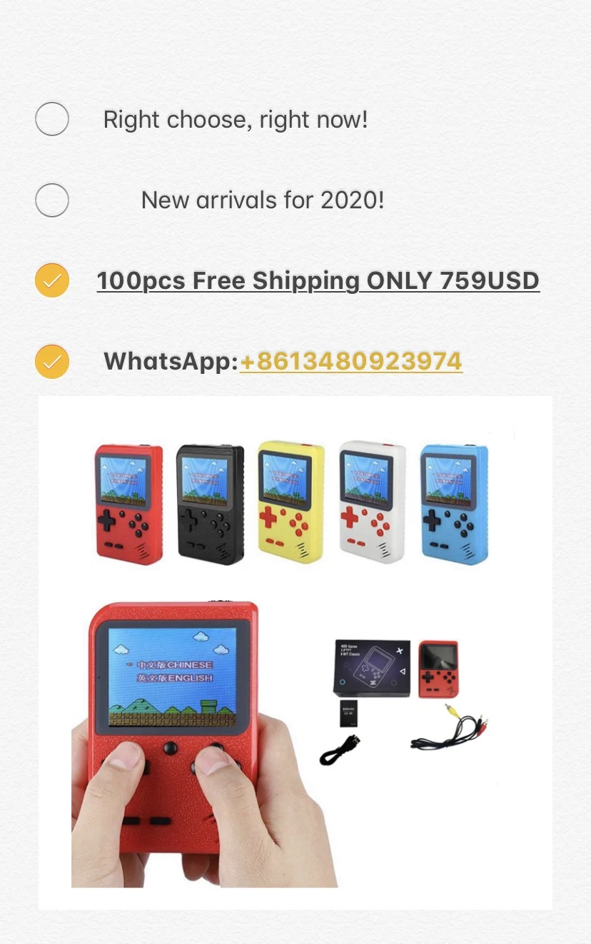 Hot sale X20 retro game console 7 inch handheld game consoles