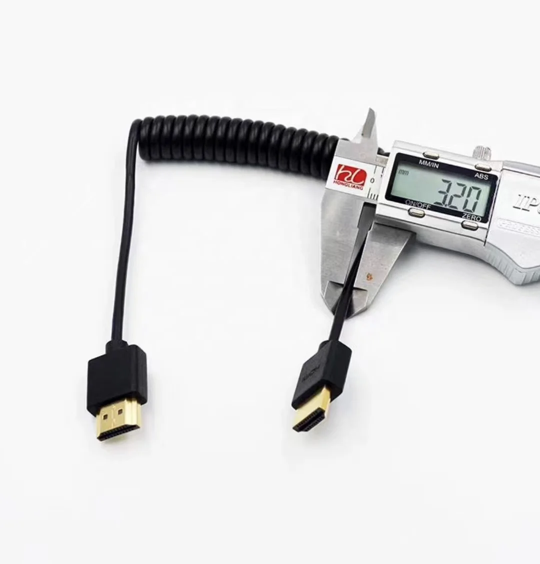 SLR Camera Slim HDMI 2.0 4K Spring Cable Retractable Cable Atomos hdmi to Mini Micro hdmi Spiral Cable 1.2m 1.5m 2m 3m