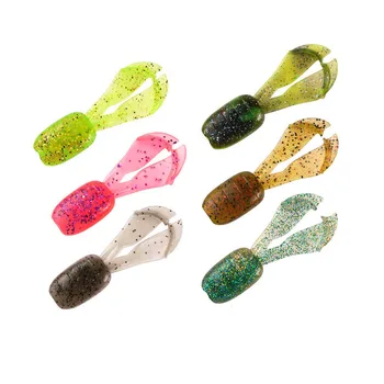 Cheery JOHNCOO 6pcs/lot Artificial Material 7cm 4.5g Floating Add Salt Curved Tail Soft Plastics Fishing Lures Spinner Bait – Soft Lure – view 2