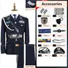 Coat+Pants+Cap+black belt+8 accessories