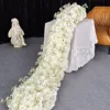 Tira de flores de bola bordada cielo estrellado de 2 metros blanca