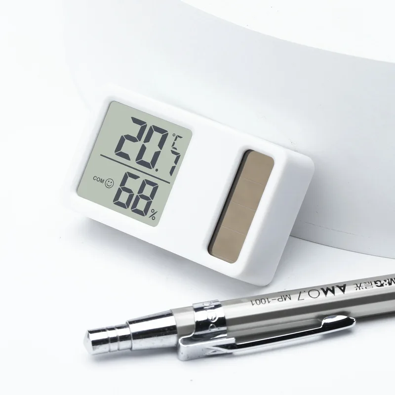 Mini Model Standing Wall Mounted Thermometer Humidity Digital Household Precise Indoor Solar Hygrometer Thermometer