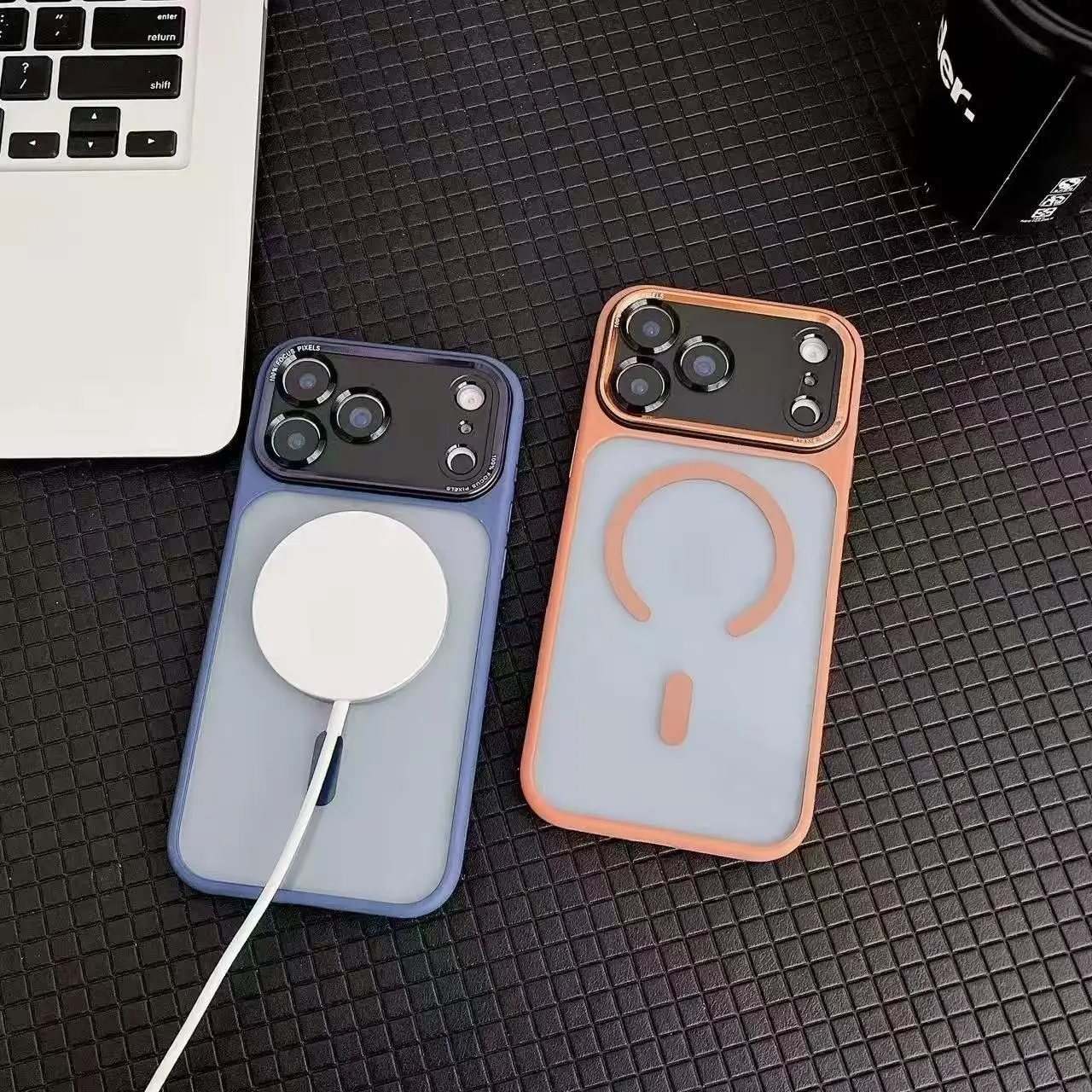 Translucent Phone Case Magnetic Shockproof for iPhone 17 Pro Max 15