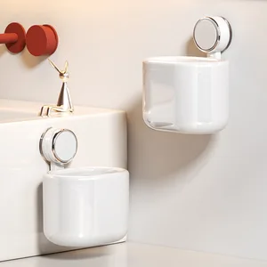 Plastic Towel Storage Rack Wall-Mounted Sink Trash Can Towel Storage Box