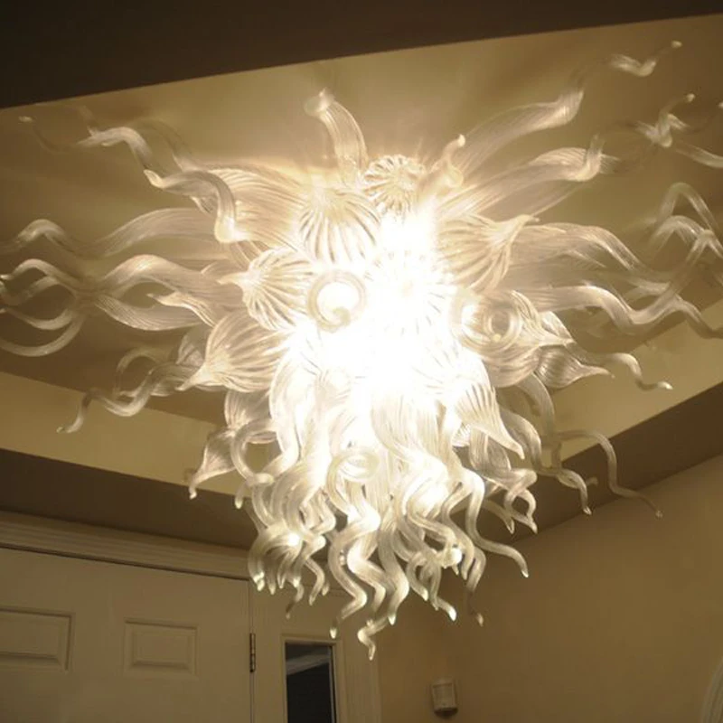 Новый дизайн лестница банкетный зал лобби отеля современный проект нестандартная люстра из выдувного стекла под