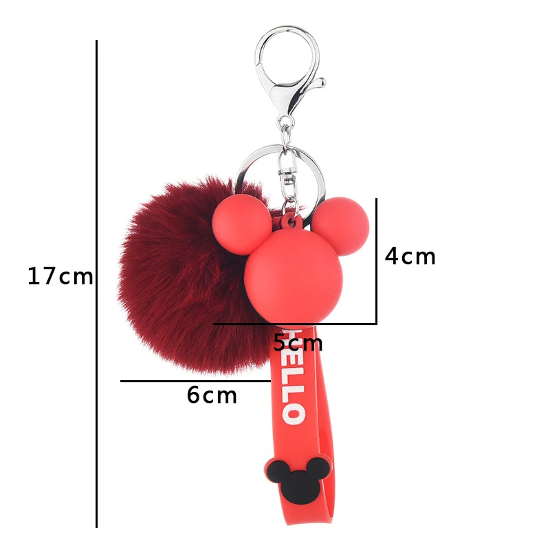 Pom pom Minnie Mouse keychain – Gali Company