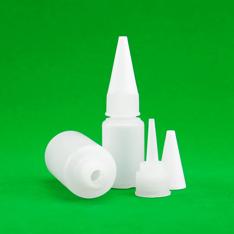 Empty hdpe mini applicator 20g bottle for super glue