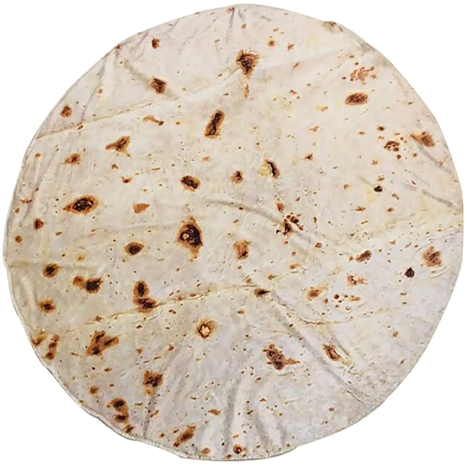Customized DDP Digital Print Round Travel Taco for Burrito Blanket for Adults Knitted Dot Pattern Tortilla Blanket