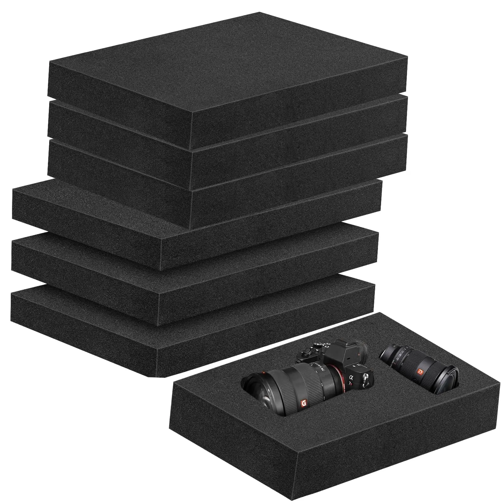 Customizable ESD EVA Foam Inserts with 80-100Kg/m3 Density and 10e3-10e9 Ω.cm Resistivity for Electronics Packing