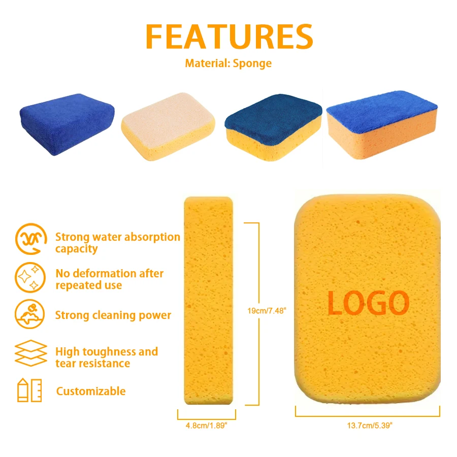 Factory Direct  Sponge Tile Ceramic Grout Cleaning Heavy Duty  XL Large Scrub Sponge Tile Grouting Sponge for Flooring