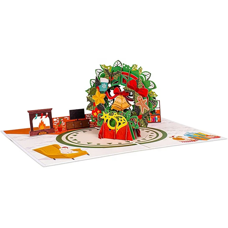 
 Рождественский праздник, памятный подарок, лазерная вырезка, дизайн, Классическая Роскошная Милая открытка  