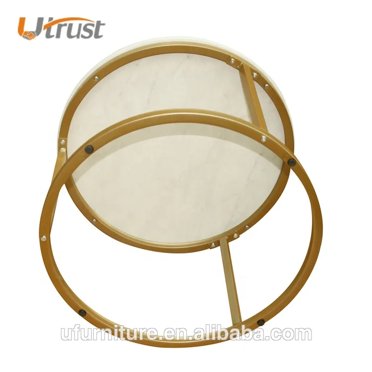 Popular Simple Steady MDF Coffee Tables Italian Design Stainless Steel Side Table Modern Coffee Sets Coffee Table Golden Legs