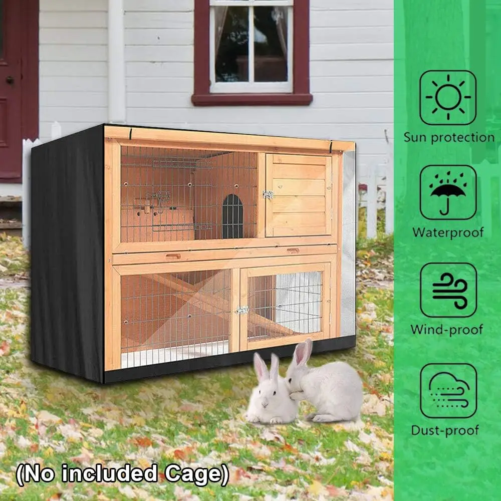 Universal Double Hutch Cover Moisture Resistant Rabbit Hutch Cover For