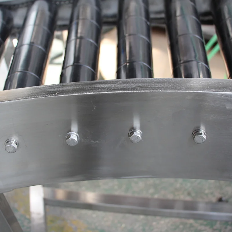 Back End of Line Packing Turning Curve Powered Gravity Roller Conveyor