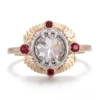 14K solid real gold moissanite ring