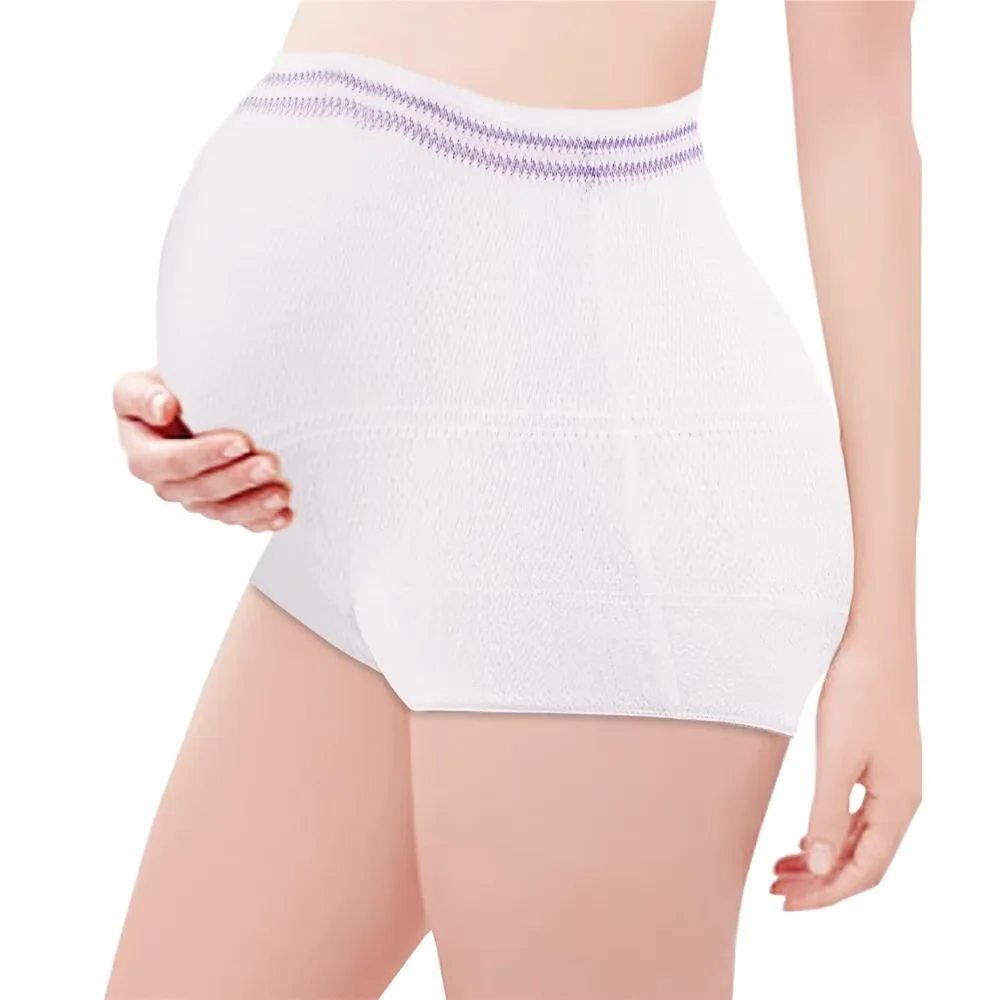 Mama Disposable Postpartum Underwear (Without Pad) with Storage Pouch. Washable Mesh Panties for Women (5 Count)