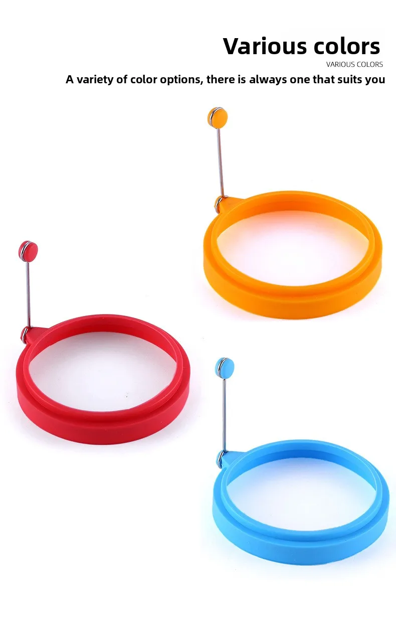 Circular Heart-Shaped Silicone Egg Maker Pouch Egg Mold and Pancake Mold Tool for DIY Pancakes and Fried Eggs details