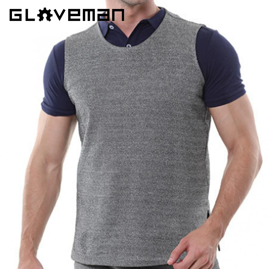 Kgfvesdc Gilet Anti-Couteaux Niveau 5(Gris),Vetement Anti Couteau,Bon Effet RéSistant à l'usure,Robustes RéSistants Aux Coupures pour Travail MéTallurgie, Secours, Transport Public,Travail Industriel