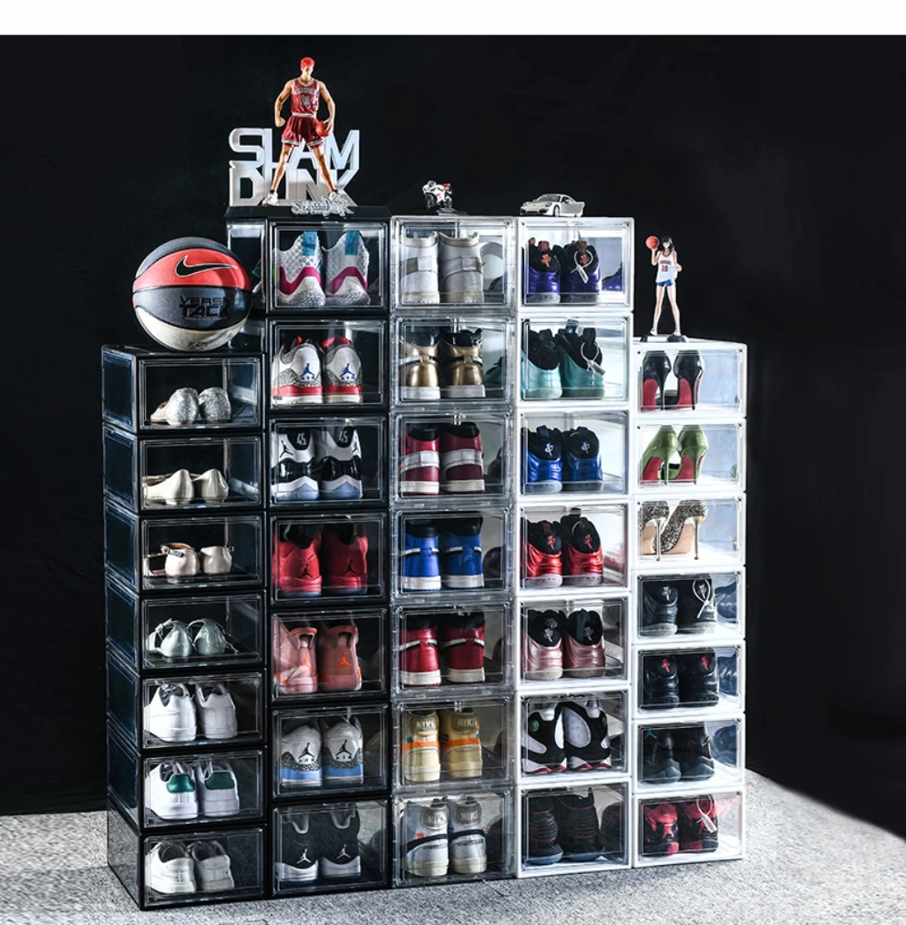 Shoe Display Box Positive Open Door Men's And Women's Shoes Transparent