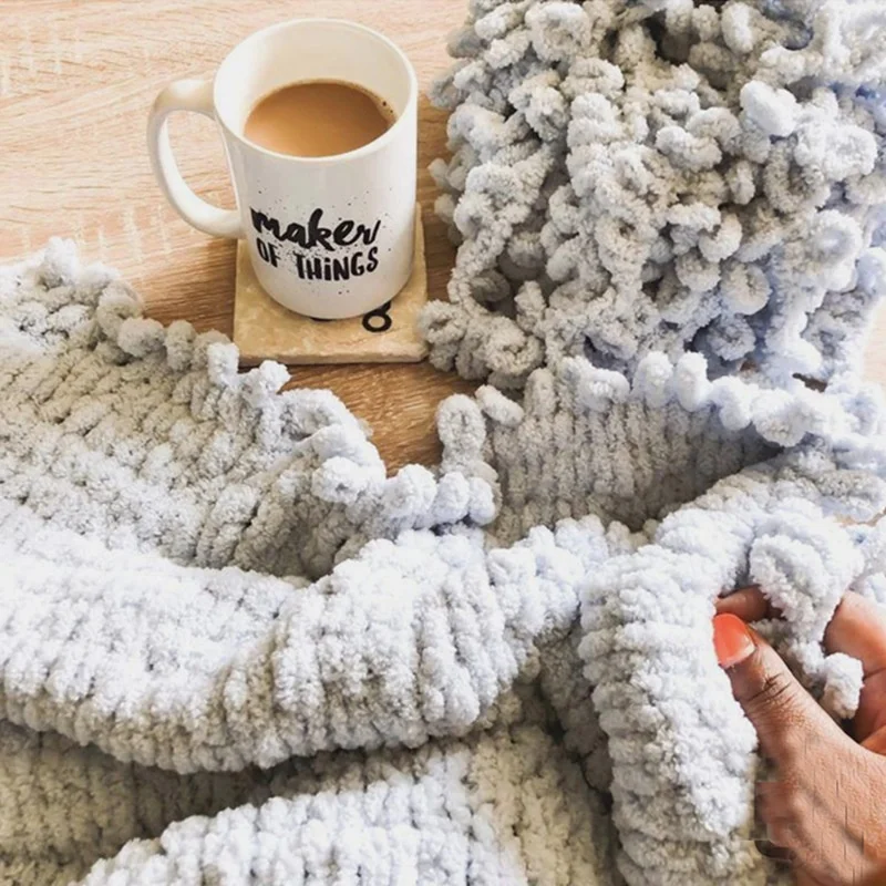 Wholesale Cynthia 100g Finger Crochet Chunky Soft Blanket