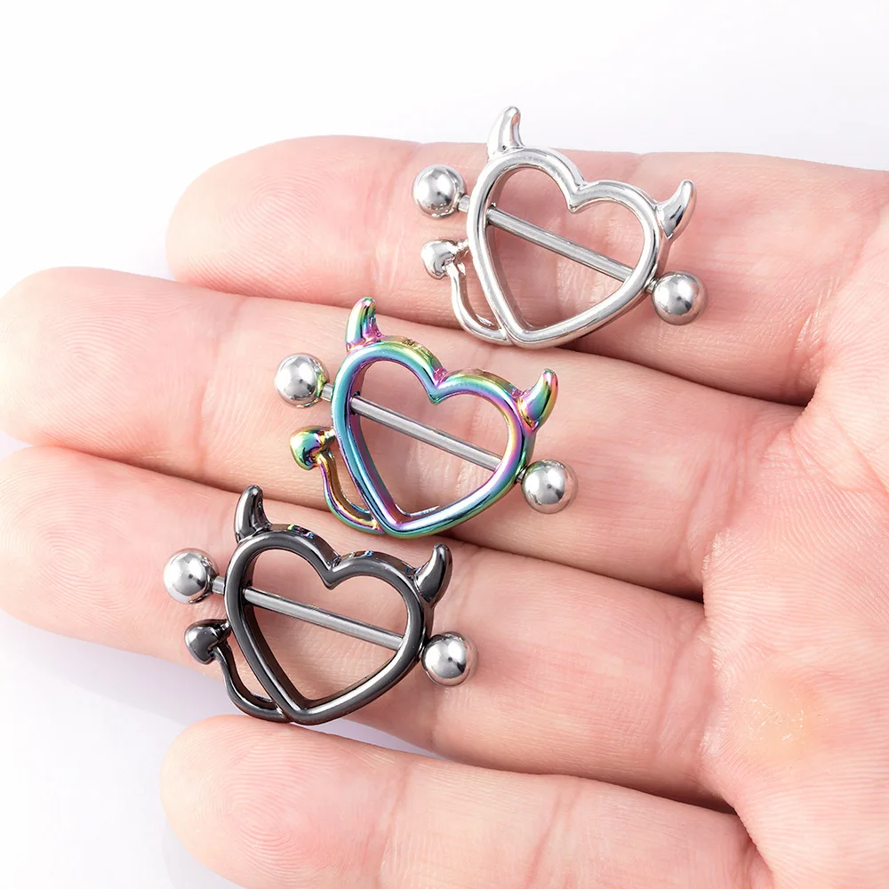 Source Wholesale Ox Horn Stainless Steel Colorful Love Heart Shape Clip in Nipple  Rings Jewelry for Women Men Body Piercing Jewelry on m.alibaba.com