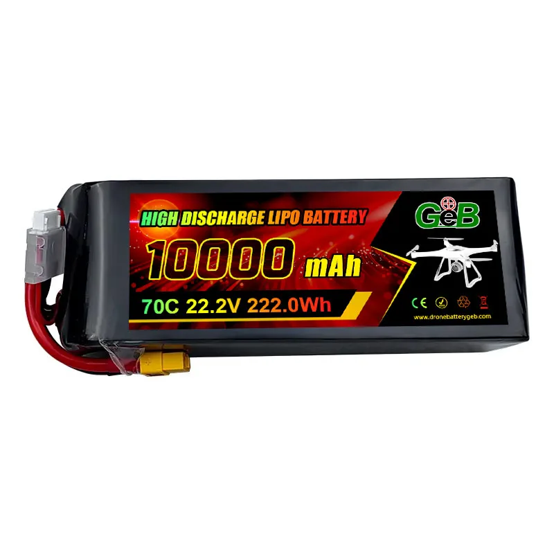 แบตเตอรี่ UAV 6S อัตราสูงที่ปรับแต่งได้ 22.2V 7000mAh 9000mAh สำหรับโดรน UAV แบตเตอรี่ลิเธียมสำหรับโดรน