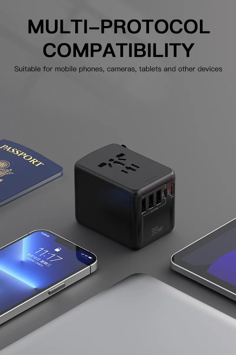 Multi Function Universal Travel Adapter International Phone Charger Ac