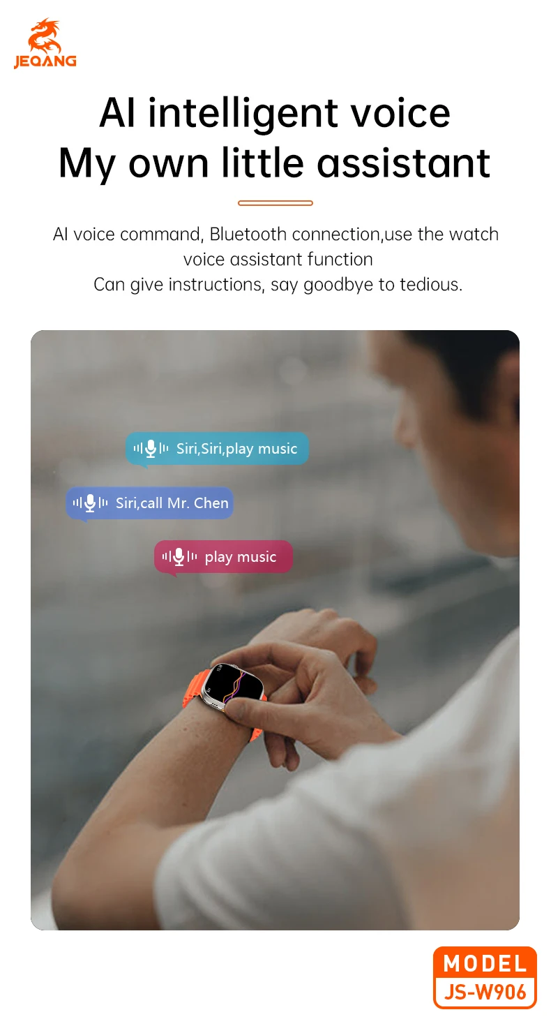 JEQANG Smart Watch with SIM Card Support Blood Glucose Blood Oxygen Heart Rate Sleep Monitoring Call