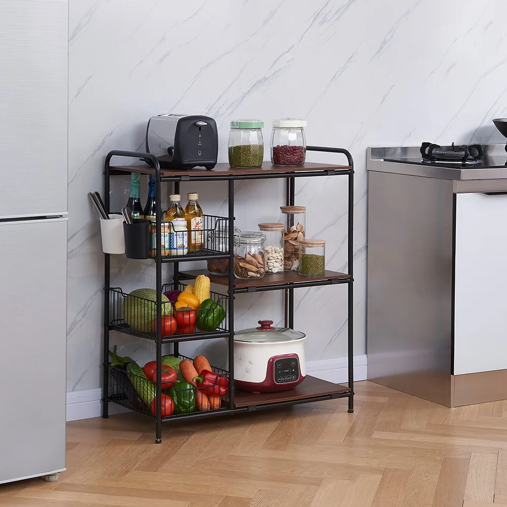 New Design Multifunctional Large Capacity Storage Rack for Kitchen With Wheels Kitchen Vegetable or Fruit Storage Rack