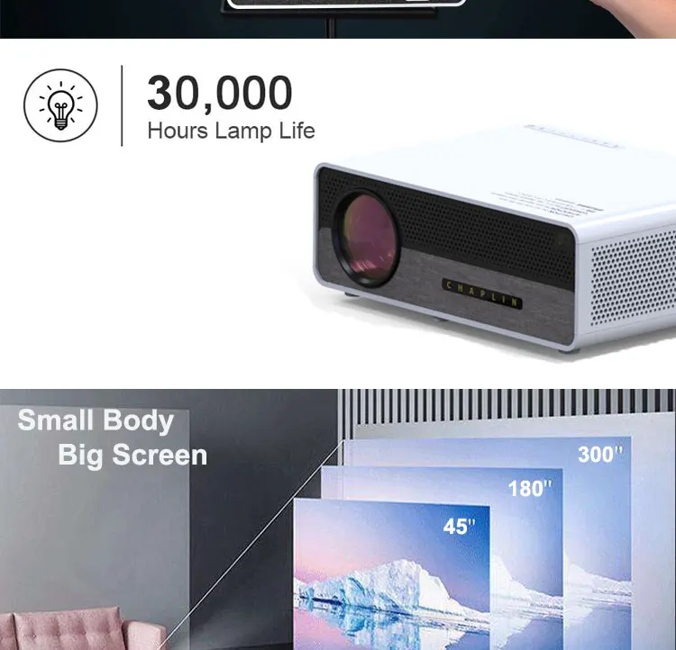 PEO015 4K Projector Home Theater Portable Android Mini Smart Projector ($20 Extra For Android)