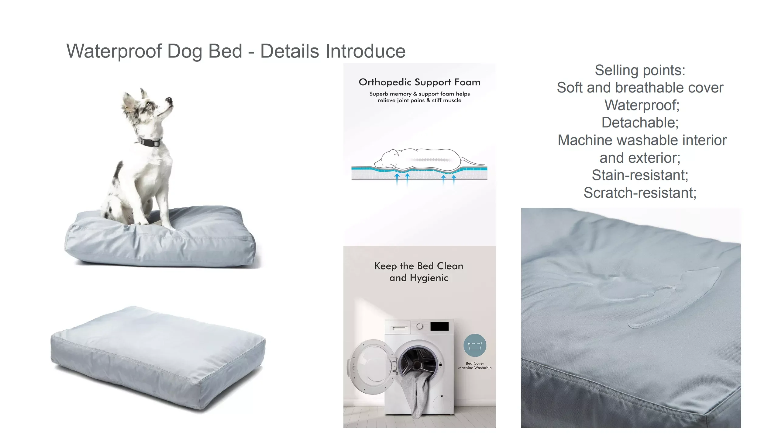 Fully Removable Large Dog Sleeping Mat Corduroy Square Little Live Pets