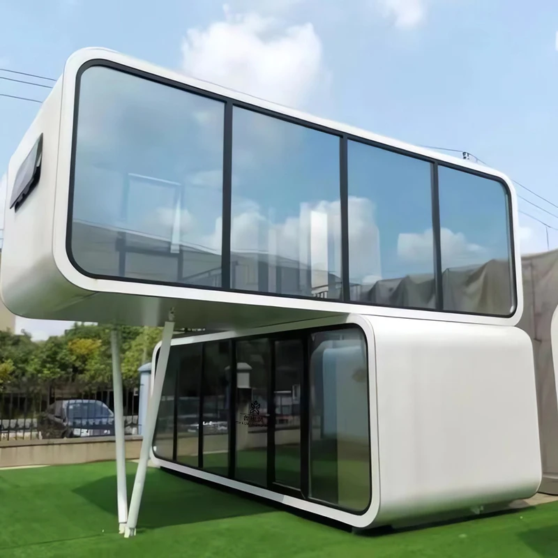 Customized Space Capsule Container Mobile Room Villa Prefab Mobile Modular Home Container 2 Floors