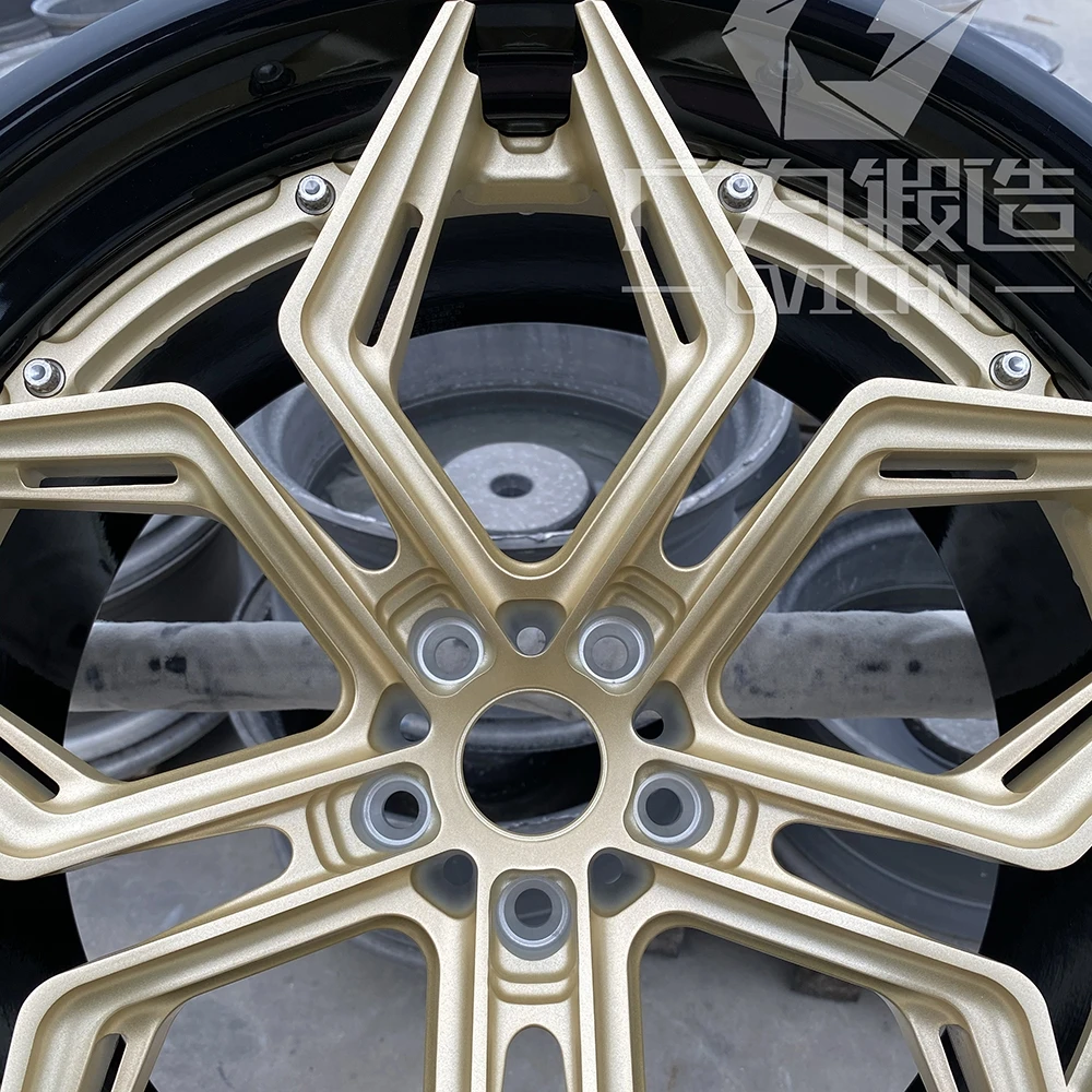 2 piece mate bronze face aluminum alloy forged wheels 16 17 18 19 20 21 22 23 24 inch 5x112 5x114.3 5x120 rim hub