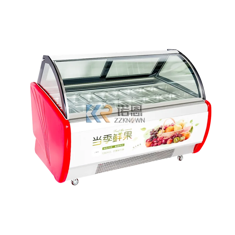 Fast Frozen Food Ice Cream Display Freezer Fridges Showcase Vertical Popsicle Gelato Display Refrigerator Freezers Countertop