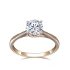 Anillo de oro de 14 quilates con moissanita de 1 quilate