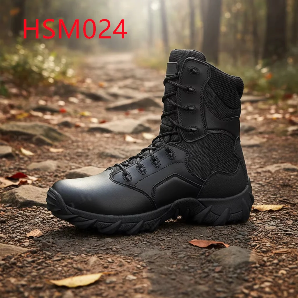 ZYF,uneven Ground Mesh Fabric Collar Cool Max Black/Tan Combat Boots Minimizes Fatigue Outsole Marching Tactical Boots HSM024
