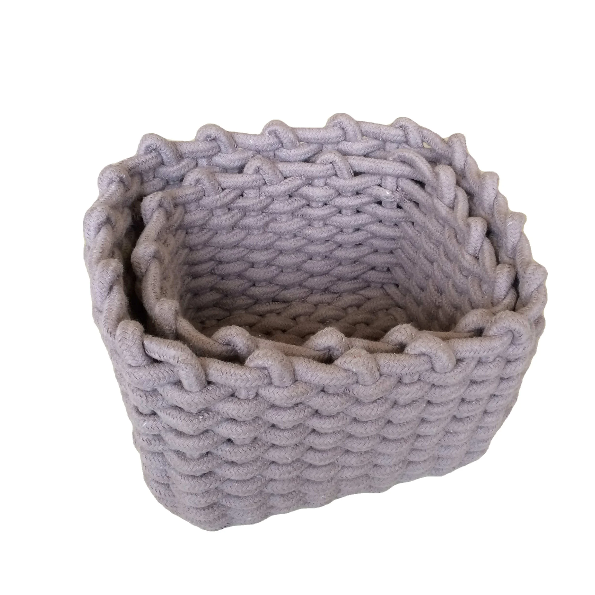 storage basket thick cotton rope weaved box