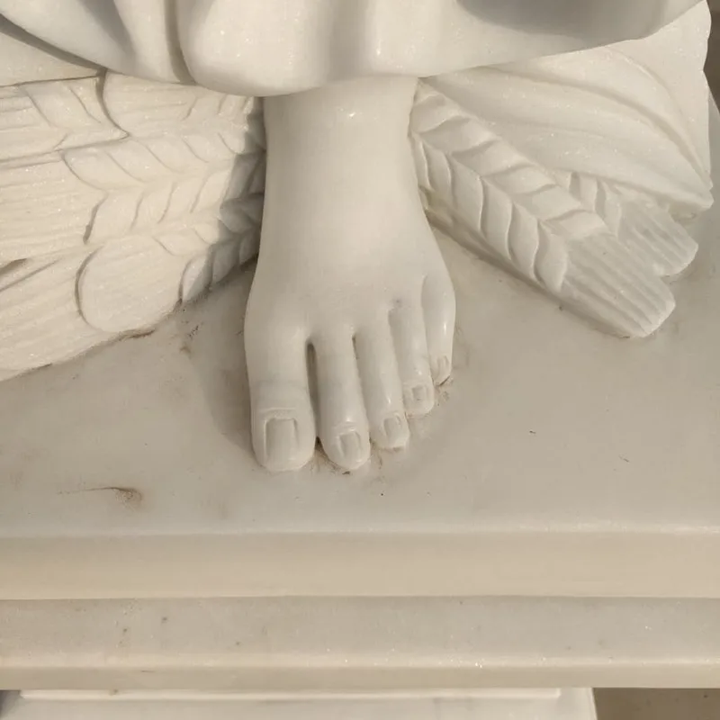 product white stone carving figure life size garden art sculpture famous four seasons goddess statue marble-4