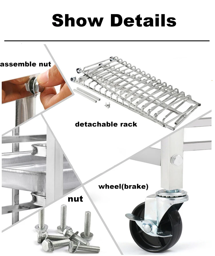 Bakery Bun Pan Speed Rack ,Food Trays Racks Cooling Carts For Commercial Baking And Bakers, Heavy Duty Stainless Steel Racking Trolley Bread Dough Pizza Baking Tray, Metal Art Paint Drying Rack
