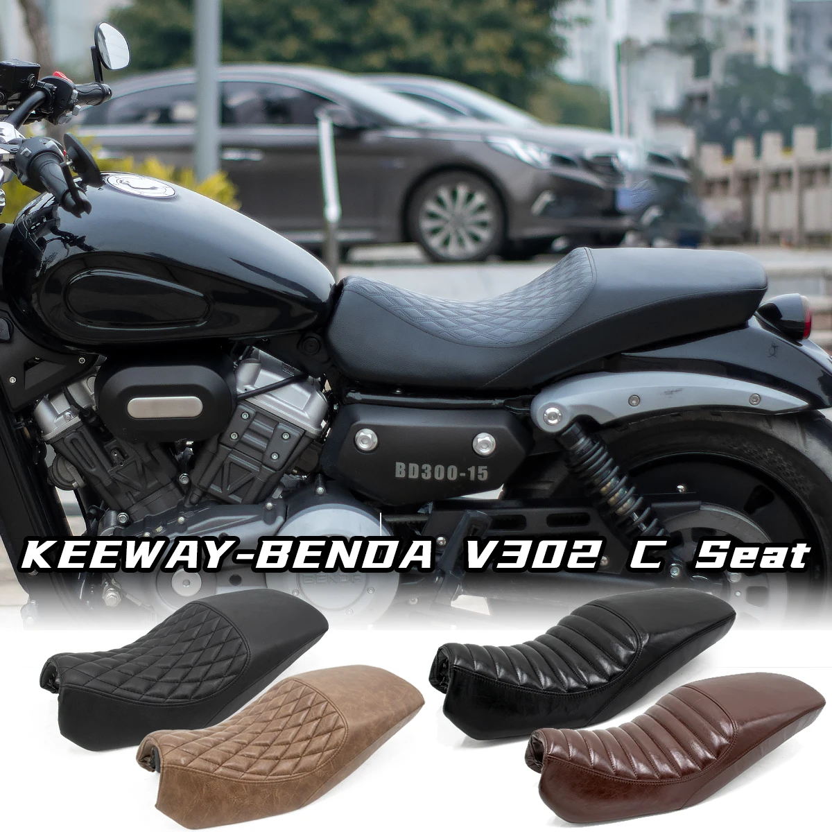 Customized Special Keeway Benda V302 C Motorcycle Seat Cushion Waterproof Seat Cushion for Keeway Benda V302 C Motorcycle