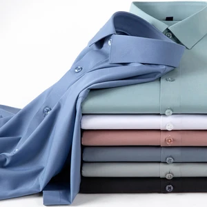 Wholesale Customized Hot Sale Ice Draped Non Iron Shirt Dress Tops Long Sleeve Blouse Summer Cool Multicolor Shirt